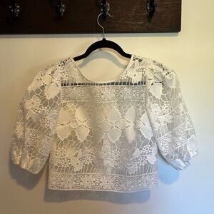 Topshop lace shirt/blouse (size 2)